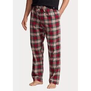 POLO RALPH LAUREN Sleepwear Mens Medium Red Plaid Pajama Pants Lounge BENNINGTON
